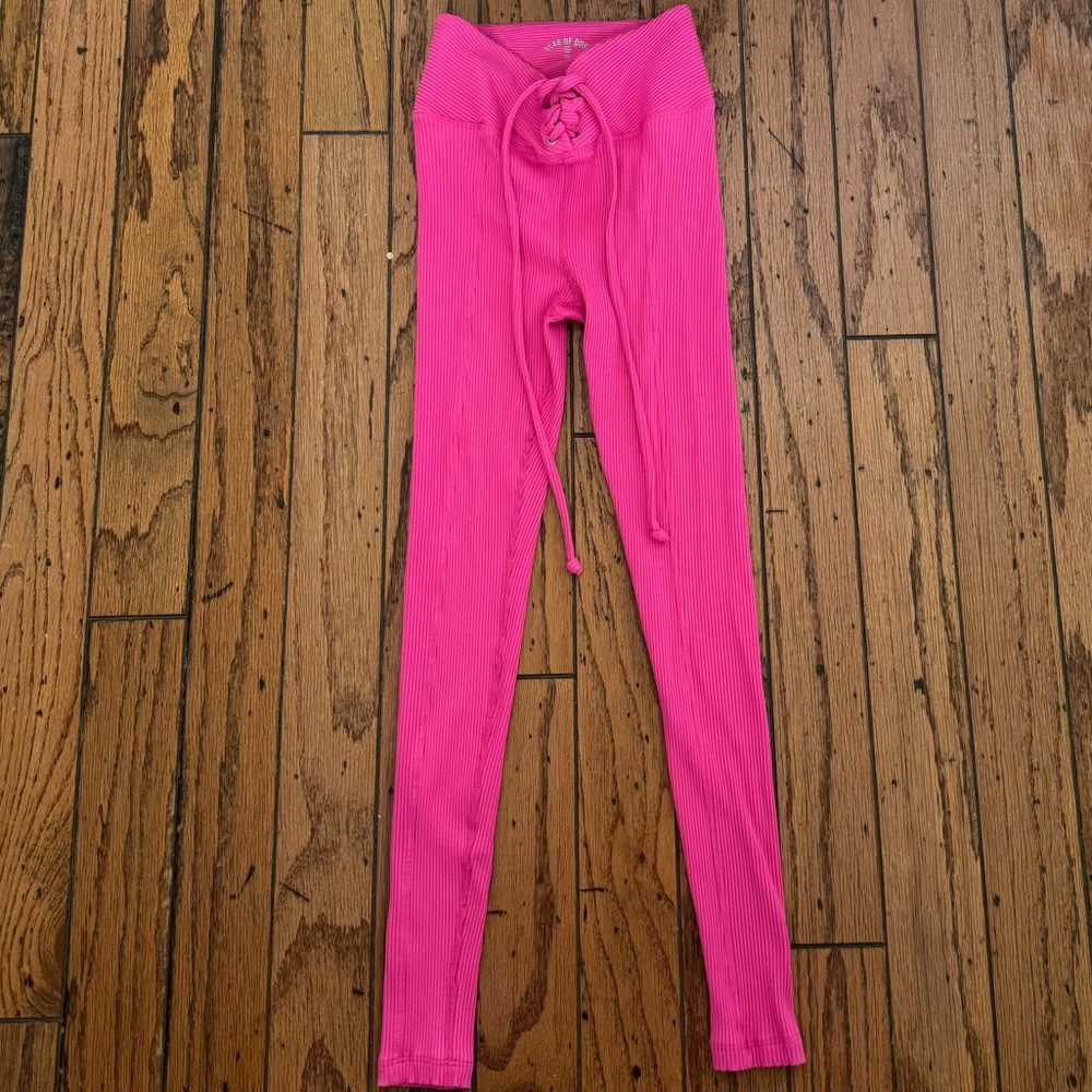 Year of Ours Ribbed Football Leggings Tie Waist - Picture 4 of 8